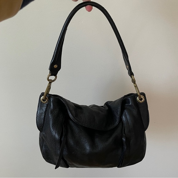 Vintage Oryany Designer Crescent Shoulder Bag black pebbled calfskin leather - Picture 10 of 11